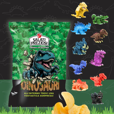 Patatine Dinosauri con Sorpresa 3D - Salati Preziosi - foto 2
